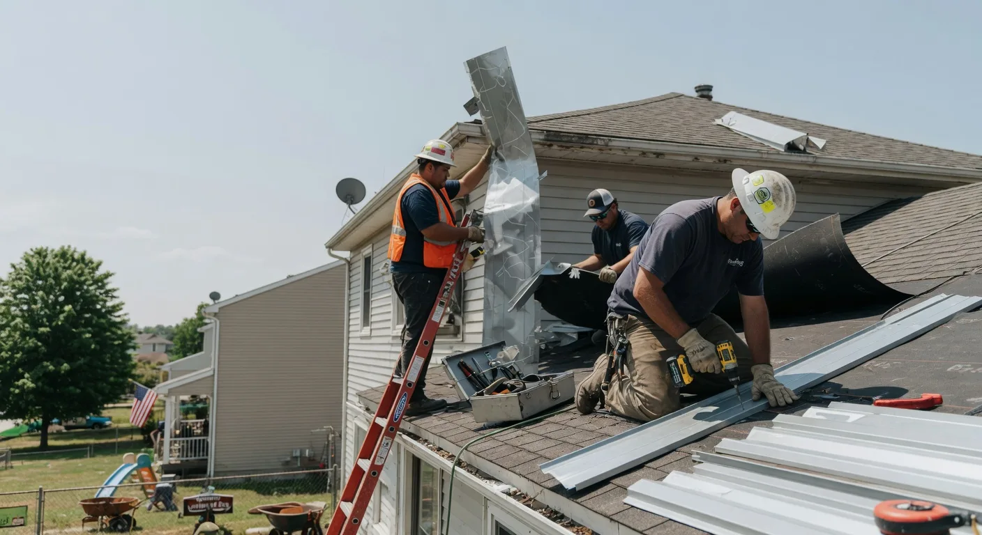 Storm Damage Metal Roof Repair in Stratford, IA